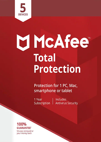 McAfee Total Protection 2022 Multi 5 Devices 1 Year  Key Global
